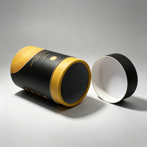 Boîte cylindrique ronde en papier de luxe de qualité alimentaire pour café torréfié, thé en vrac ou feuilles de thé, avec logo personnalisé - Product Image 3