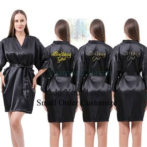 Bridal Shower Party Wedding Morning Robe Decoration Kimono <strong>Dress</strong> Lingerie Bride <strong>Bridesmaid</strong> Sleepwear Mother's Groom Gown - Product Image 3