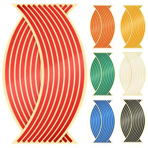 YOUME Nuove Strisce Riflettenti Adesive per Ruote e Decalcomanie in 5 Colori per Bici, Moto e <span class=keywords><strong>Auto</strong></span>, Nastro Decorativo per Cerchioni, Stile Elegante per <span class=keywords><strong>Auto</strong></span> - Product Image 3