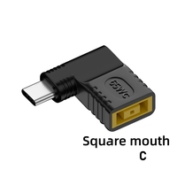 Adaptateur convertisseur PD pour chargeur d'ordinateur portable 90 degrés 65W 7.4*5.0mm DC femelle vers USB C mâle avec protection contre les courts-circuits