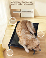 Vente directe usine – Lit de couchage simple noir pour animaux de compagnie, détachable et pliable, pour chiens, chats et petits animaux – Niche confortable en Spandex