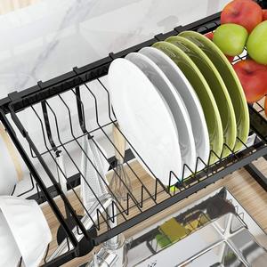 Au-<span class=keywords><strong>dessus</strong></span> de L'évier En Acier Inoxydable Plat Séchage Grille Égouttoir Étagère pour le Stockage De Cuisine Compteur Organisateur - Product Image 3