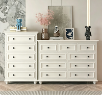 Armoire de rangement multifonctionnelle en bois massif à cinq tiroirs de style américain, design simple et minimaliste moderne, salon, chambre à coucher
