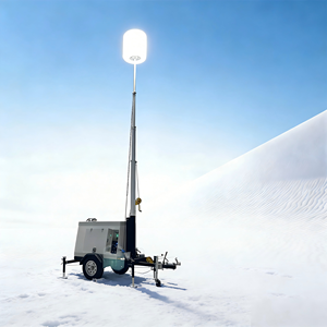 Tour d'éclairage mobile à générateur diesel avec mât de levage de 9 m et lampes au halide métallique de 3000 W pour les opérations de sauvetage d'urgence - Product Image 6