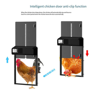 Ouvre-porte automatique pour poulailler avec fermeture par bouton, en alliage d'aluminium, 12V, écologique