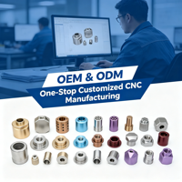 Peças de Hardware em Liga de Alumínio Usinadas com Precisão CNC OEM com Acabamento Liso Usinagem Personalizada via Torno, Fresagem e Perfuração