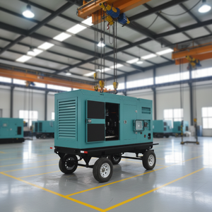Generador Diésel Silencioso Móvil de 50 kVA 100 kVA con ATS para Obras de Construcción, Portátil, Trifásico, para Exteriores, con Certificación ISO CE - Product Image 1