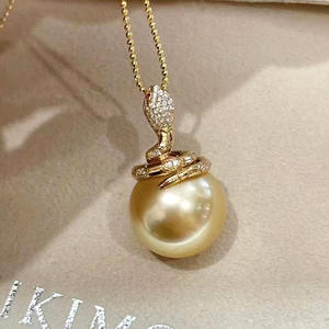 Colgante de Plata S925 para DIY con Cuentas de Perla, Diseño de Cabeza de Serpiente Hueca, para Cuentas Redondas de 9-11mm, Colección 30672 - Product Image 2