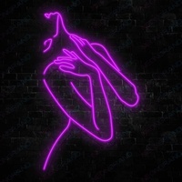 Enseigne au néon pour hommes et femmes Sexy Lady lumière LED acrylique Transparent personnalisable fête d'anniversaire enseigne au néon décoration murale enseigne à LED