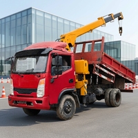 Guindaste Montado em Caminhão Usado de 4 Toneladas, Ano 2019, Motor Diesel de 110HP, Braço de 3 Seções de 8m, Caixa de Carga de 3300mm à Venda