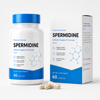 Spermidine 10mg Label Pribadi dengan Ekstrak Wheat Germ 1000mg untuk Dukungan Seluler & Autophagy OEM 60 Kapsul Grosir