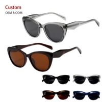 Lunettes de soleil œil de chat tendance, monture écaille de tortue en PC, protection UV400, style rétro, personnalisables pour femmes et hommes, idéales pour l'extérieur