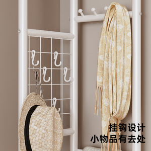 Porte-manteau multifonctionnel en fer, support triangulaire sur pied pour entrée, organisateur de vêtements à deux ou trois niveaux en métal - Product Image 3