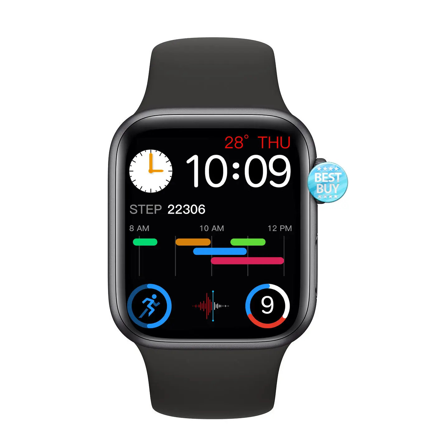 2021 BT Calls Smart Watch Men Women Waterproof Heart Rate Music Player T55+ Smartwatch For Huawei Apple