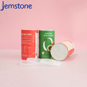 Boîte d'emballage cylindrique en carton kraft pour capsules de gel alimentaire à base de plantes, design personnalisé, recyclable, tube en papier pour poudre de protéines - Product Image 2