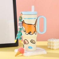 Gobelet isotherme en acier inoxydable Madou à motif de dessin animé avec paille, infuseur à thé et tasse à café 800 ml pour enfants