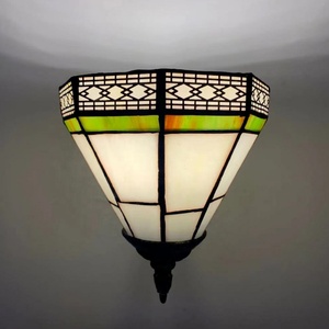 LongHuiJing Tiffany Style Stained Glass <b>Wall</b> <b>Sconce</b> Flower <b>Wall</b> Lamp Vintage Light Home Table Lamp Stained Glass Lamp - Product Image 3