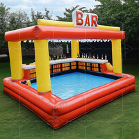 Nouveau design piscine extérieure personnalisée piscine à bar gonflable avec sièges pour arrière-cour