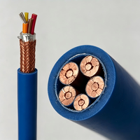Câble de signal blindé multiconducteurs pour mines de charbon, câble composite de contrôle blindé en cuivre, câble minier à gaine extérieure en PVC bleu