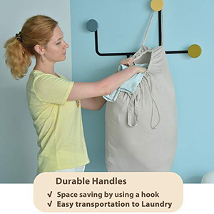 Panier à linge pliable de grande capacité 210L avec poignées, panier à linge sale pliable, doublures et couvercle amovibles - Product Image 2