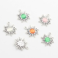 Produsen produk 21*18mm liontin bentuk matahari bunga Aksesori liontin buatan tangan kreatif