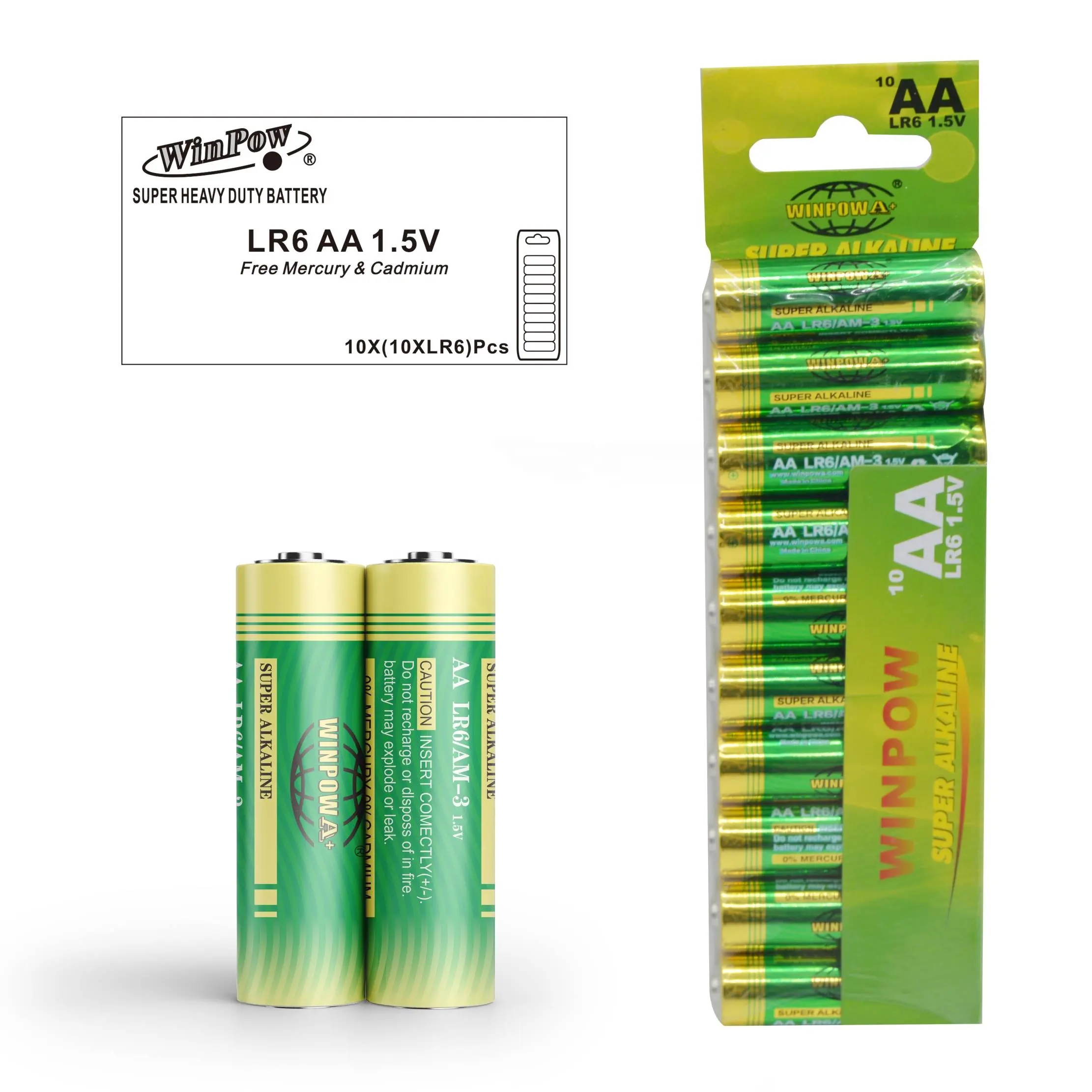 Toy battery alkaline battery 1.5V AA size LR6 2500mAh 340 minutes