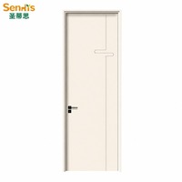 Porte intérieure en bois MDF peinte à rainures arrondies, moderne, composite, insonorisée, écologique, pour hôtel