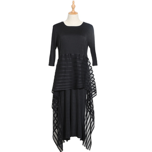 otoño de manga larga de mujer de estilo francés plisado sexy temperamento elegante casual vestido de vestidos de <span class=keywords><strong>las</strong></span> mujeres - Product Image 2