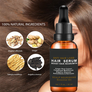 Croissance des cheveux Huile essentielle Rapide Efficace Bio gingembre soin des cheveux pour cuir chevelu nourrissant anti perte sérum réparateur pour hommes et femmes - Product Image 2