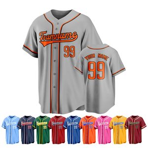 Op Maat Gemaakte Sublimatie Volledig Knoop Honkbal Jersey Unisex Plus Size Ademend Polyester Uniform Borduurwerk Print Anti-uv Snel - Product Image 5