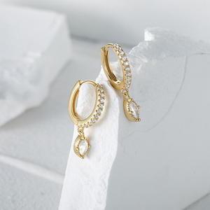 Pendientes CANNER de Plata de Ley 925, Joyería Chapada en Oro de 18k, Diseño Vintage con Circonita, Aros Elegantes para Mujer, Diseño de Diseñador, Hermosos, 2023 - Product Image 5