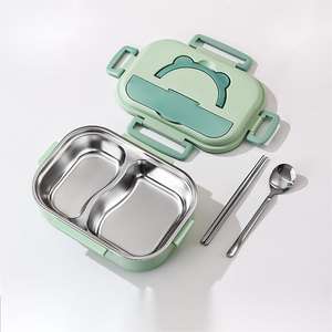 Kotak Makan Siang 2023 dari Stainless Steel, Terisolasi, Wadah Makanan Besar untuk Anak-Anak dan Dewasa, Kotak Salad Plastik dengan Mangkuk Sup - Product Image 6