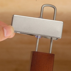 <span class=keywords><strong>Cintre</strong></span> de luxe en noyer foncé, robuste, <span class=keywords><strong>anti</strong></span>-marques, avec pinces métalliques réglables pour magasins, hôtels et blanchisseries - Product Image 5