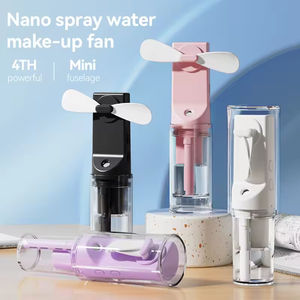 Nuevo Ventilador de Mano con Rociador de Agua, Mini Ventilador Plegable Recargable por USB, Ventilador Portátil con Nebulizador de Agua - Product Image 1