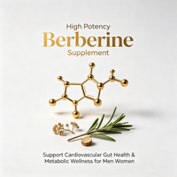 Capsules de berbérine HCl et de cannelle de Ceylan à haute puissance – Soutien antioxydant pour la santé cardiovasculaire, intestinale et métabolique des adultes