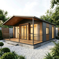 Maison conteneur portable et extensible de 40 pieds x 20 pieds, villa préfabriquée de luxe à 2 chambres, unité d'habitation complémentaire, maison mobile préfabriquée de 40 pieds