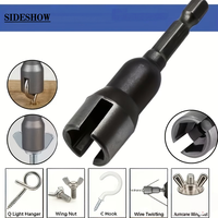 Clé à douille pour vis papillon fendue, clé à douille pour tournevis électrique, clé à douille à poignée hexagonale pour trou papillon