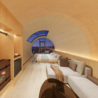 Maison capsule intelligente préfabriquée N35 avec contrôle intelligent, structure en acier mobile, pour hôtel, maison, cuisine, chambre, villa, usage en parc