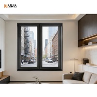 Fenêtres modernes à battants en aluminium à double vitrage, fenêtres à battants en aluminium pour maison, fenêtres à battants en aluminium importées