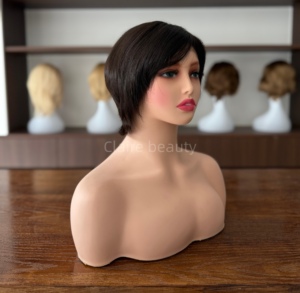 Peluca Médica de Cabello Humano con Cutícula Alineada y Atada a Mano, Color Natural, Parte Superior de Seda con Frente de Encaje, <span class=keywords><strong>para</strong></span> Pacientes con Quimioterapia - Product Image 3