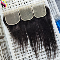 Cabello Humano Remy 4x4 13x4 con Cutícula Alineada Pre-Pluck, Cierre y Frontal de Encaje HD Transparente Suizo en Forma de T