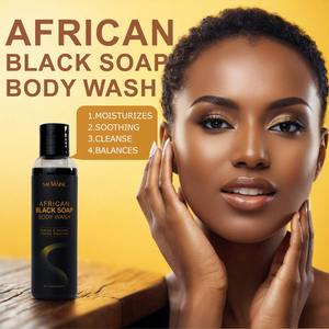 Jabón Negro <span class=keywords><strong>Africano</strong></span> para el Cuerpo, Champú de Gran Poder Limpiador para el Tratamiento del Acné, Humectante Orgánico de Karité para Piel Seca, Marca Privada OEM - Product Image 1