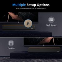 Barre de son TV Bestisan S7020 2023, 20 pouces, 2.0 CH, 40W RMS, système de son home cinéma actif