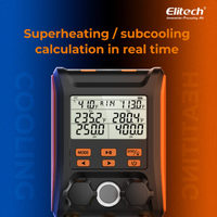 Manomètre numérique HVAC Elitech MS-1000 à 2 vannes avec raccords AC et pinces thermométriques en acier inoxydable