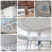 Plafonds en alliage d'aluminium personnalisables, ignifuges et imperméables, pour centres commerciaux, hôtels, lieux de divertissement - Suspendus