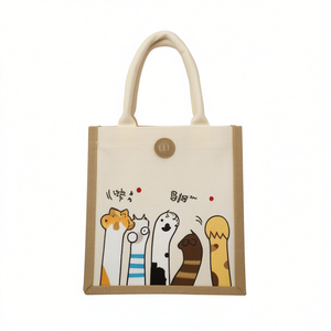 Borsa in tela multiuso Ilan 15x21x23 cm con stampa di cartoni animati per uso quotidiano - Product Image 2