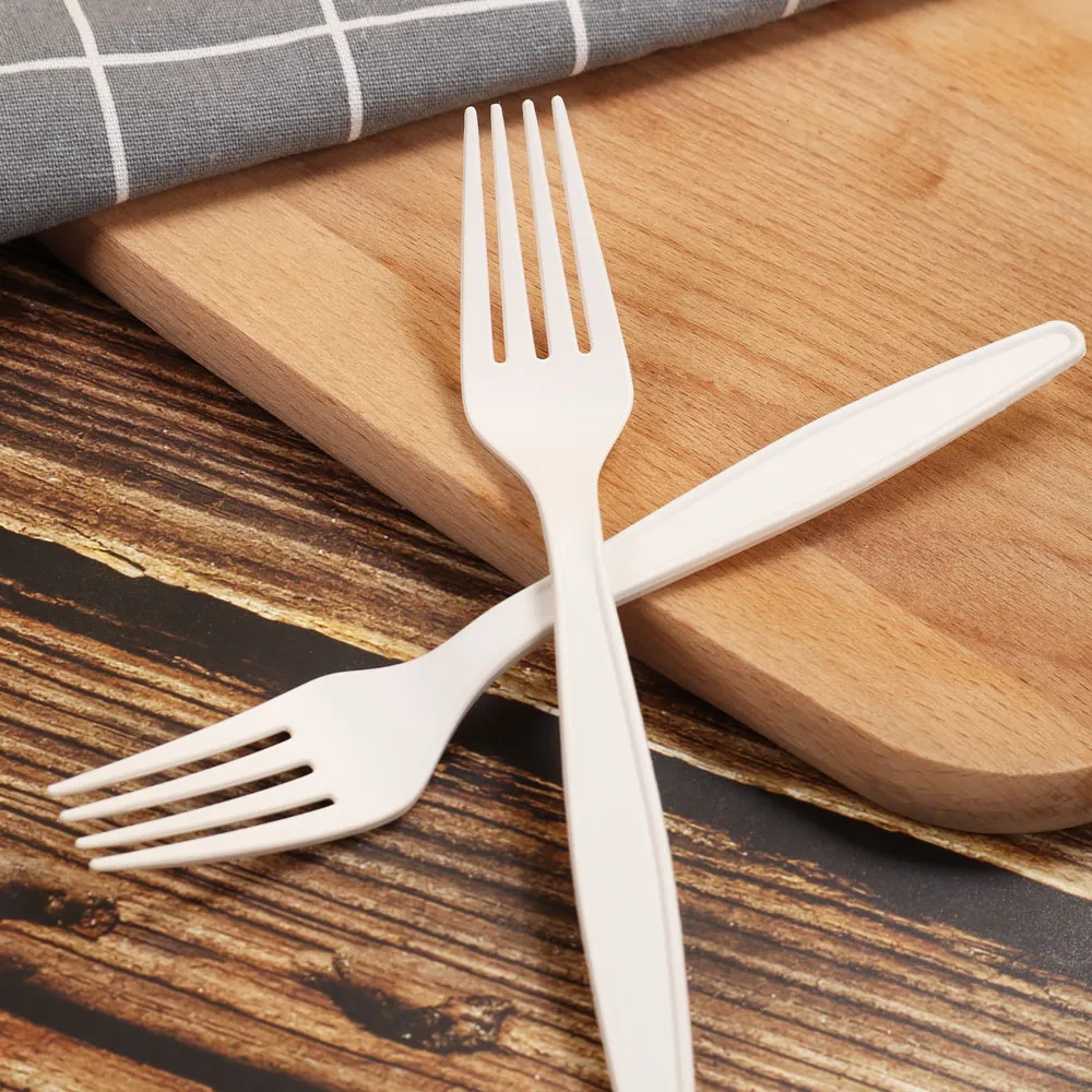 Manufacturer Biodegradable Cornstarch Cutlery Fork Tableware Disposable Fork for Party