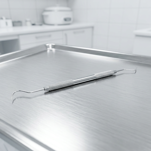 Precio al por mayor: Instrumento de limpieza periodontal de 3 mandíbulas de acero inoxidable con agarre ergonómico moleteado, Clase I - Product Image 3