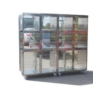 Stainless steel veterinary clinic dog cage for sale cheap pet foster dog kennel design