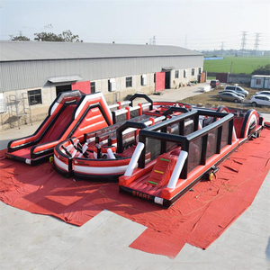 Parcours d'obstacles gonflable écologique <span class=keywords><strong>de</strong></span> grande taille pour adultes avec toboggan sportif pour enfants et château gonflable par Pasta Inflatable - Product Image 2